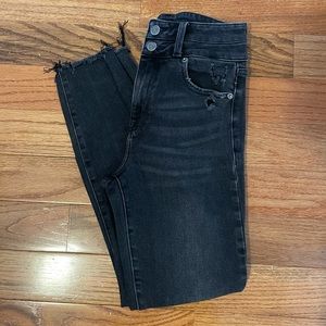 Pistola Double Button High Rise Black Skinny Jeans